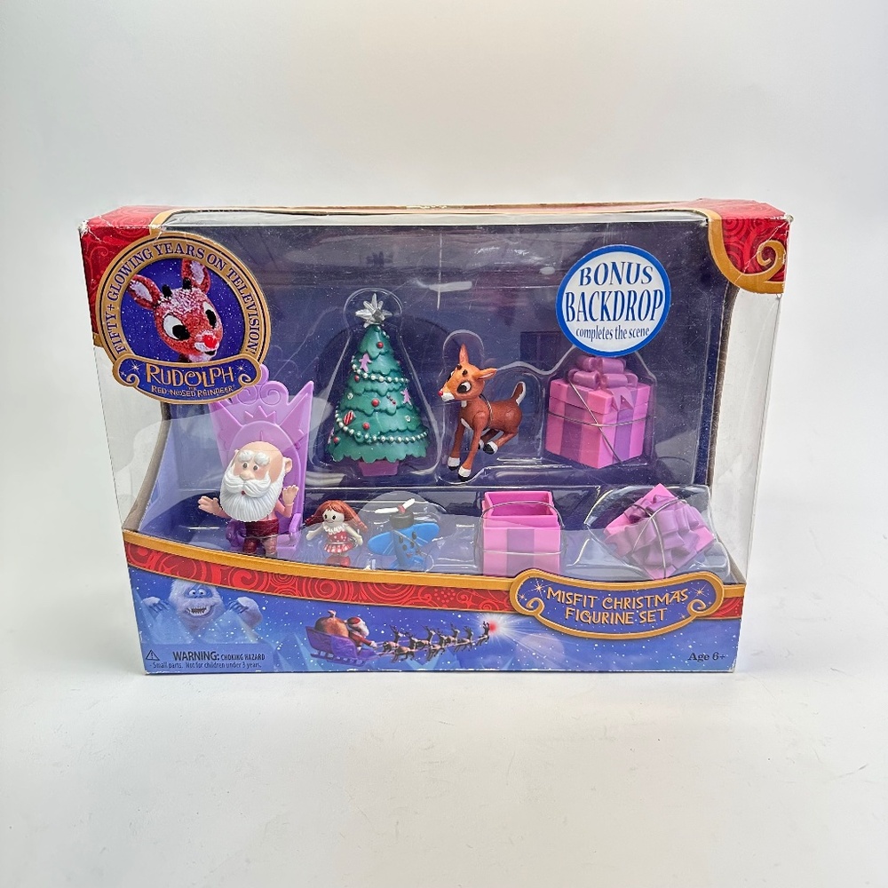 Christmas Tree Rudolph the red nosed reindeer and Santa - misfit character.